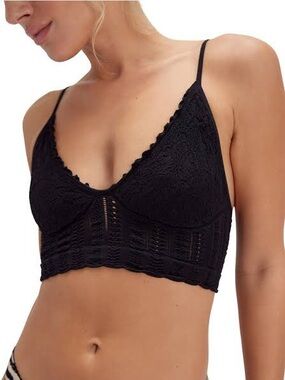 NWOT Free People Heirloom Bralette Black XS/S